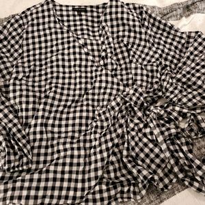 Lane Bryant top with wrap-around tie